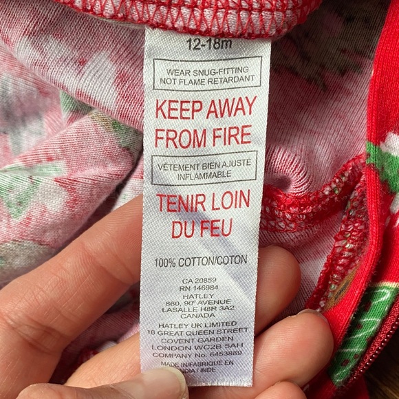 Christmas Red Kids Pajama Set with Holiday Print - Picture 3 of 10